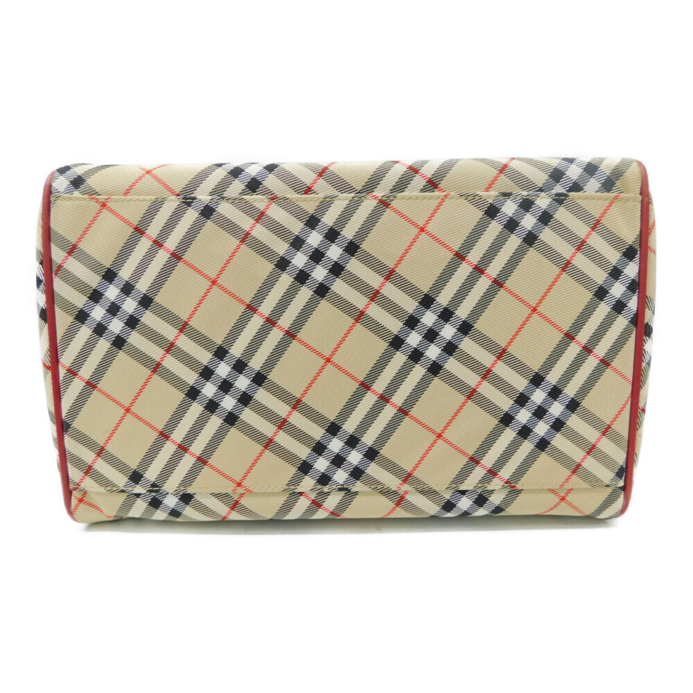 BURBERRY BLUELABEL Check Handbag Red Compact - Picture 4 of 7